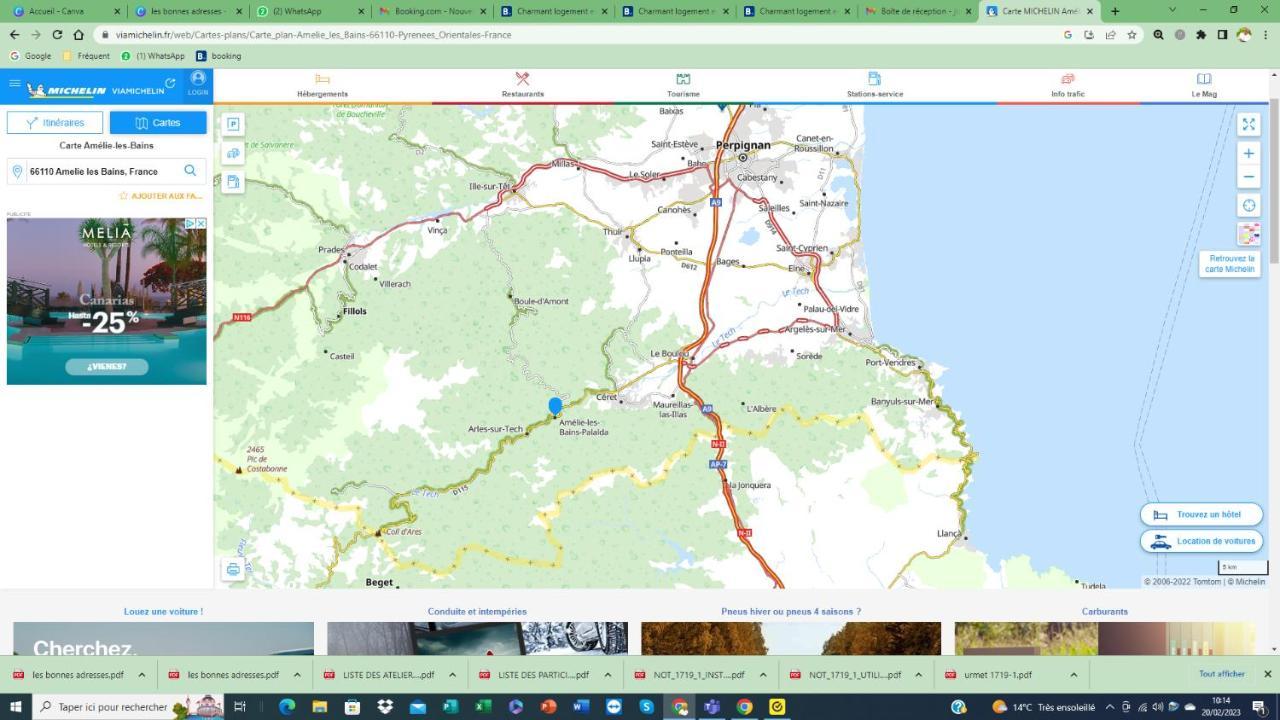 Charmant Logement Entre Mer Et Montagne Ideal Pour Cure Thermale 아멜리에레방팔랄다 외부 사진